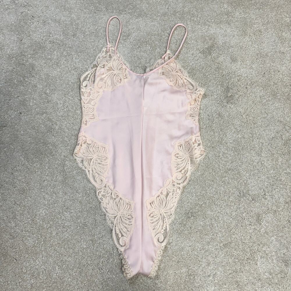 NWOT Vintage Victoria's Secret Lace Trim Gold Label Union Tag Teddy Size P/S - Picture 3 of 5